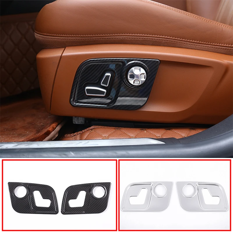 Carbon Chrom Stil für Maserati Levante Ghibli Quattroporte Sitz Seite Einstellung Taste Trim Panel Abdeckung Auto Zubehör