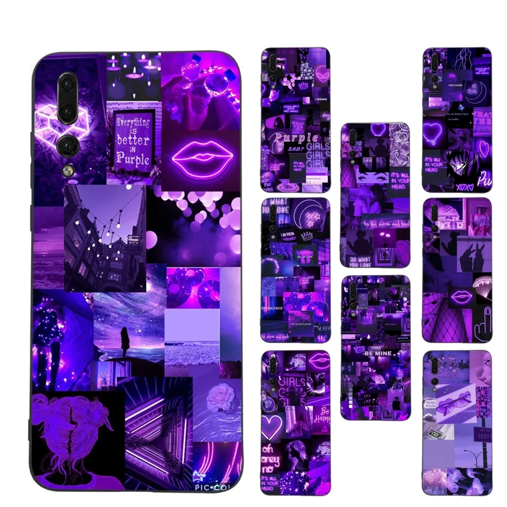 Чехол infinity on Purple для телефона Huawei P 8 9 10 20 30 40 50 Pro Lite Psmart Honor lite 70 Mate 20lite