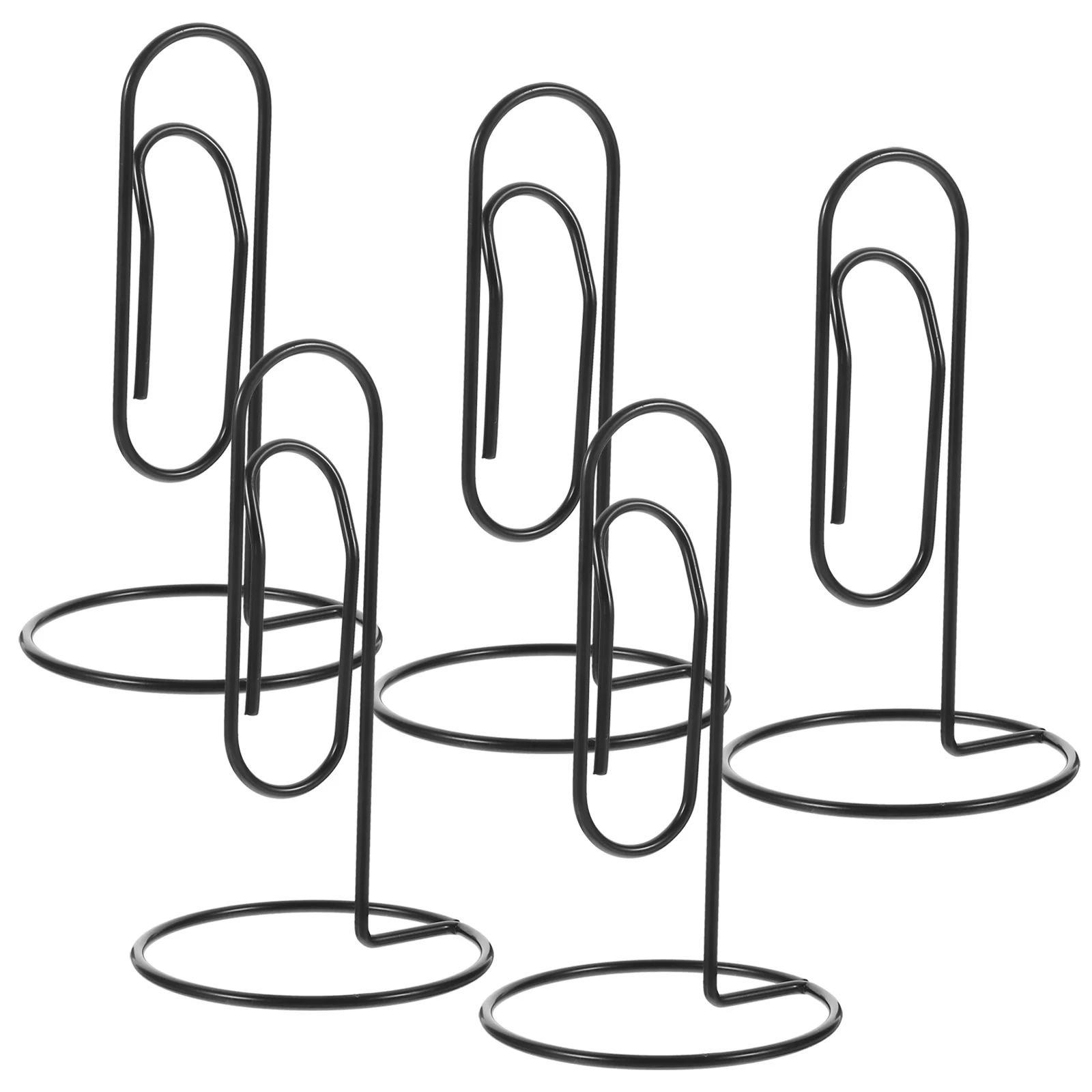 

5pcs Table Holders Paper Clip Shape Name Place Stand Photo Memo Note Clip for Wedding Banquet Home Office Restaurant