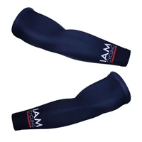 2015 iam team blue mens cycling arm warmers breathable outdoor sports mtb bike bicycle armwarmers one pair