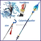 Genshin Impact Shenhe оружие бедствия Келлер Косплей Новый герой головной убор труба реквизит