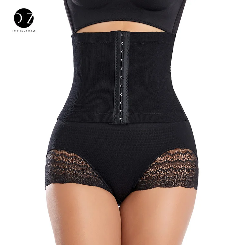 

Women High Waisted Panties Control Underwear Shapewear Waist Trainer Body Shaper Tummy Curve Lingerie Steel Bone with Buckles
