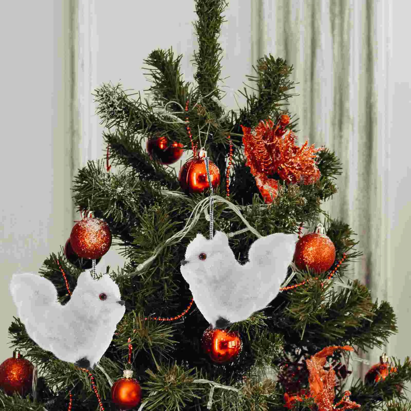 

3Pcs Small Fox Statue Adorable Animal Figurine Plush Fox Desk Lovely Animal Ornament Xmas Tree Decor