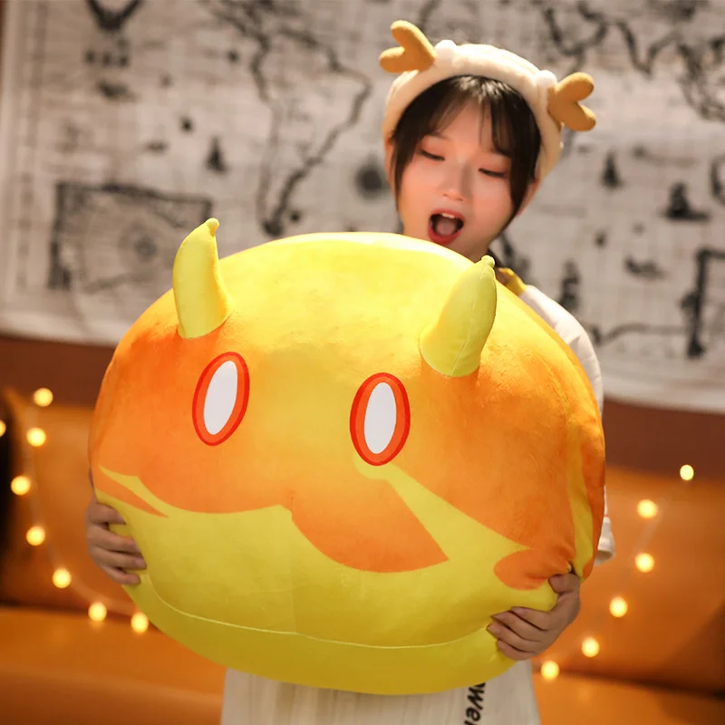

35-65cm Game Genshin Impact Plush Pillow with Hand Warmer Dolls Slime Plushie Toys Stuffed Soft Pillow for Children Adult Gifts