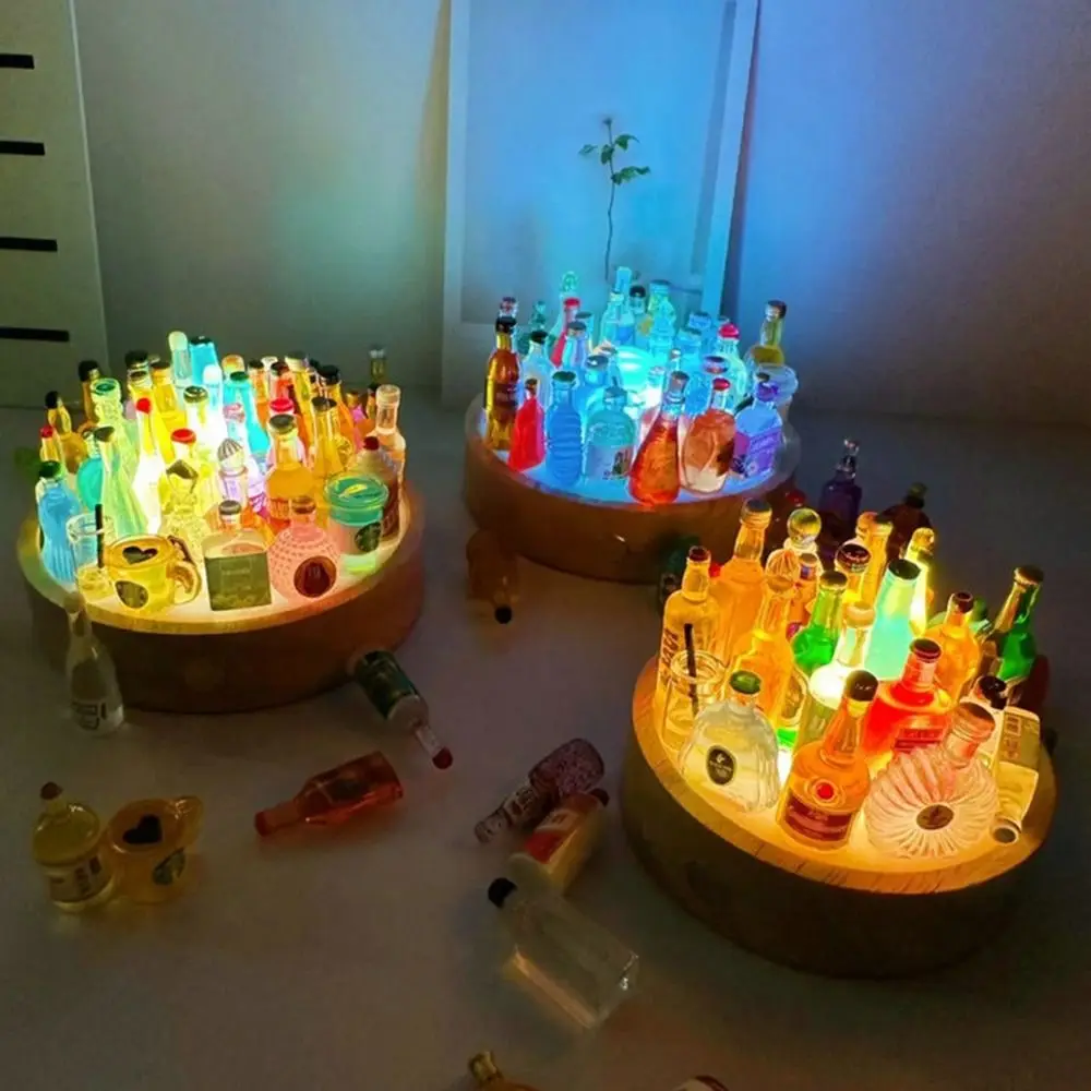 

Винная бутылка ручной работы, ночная лампа, необычное акриловое украшение для винной бутылки, настольное украшение «сделай сам», кубик льда, настольная лампа, подарок