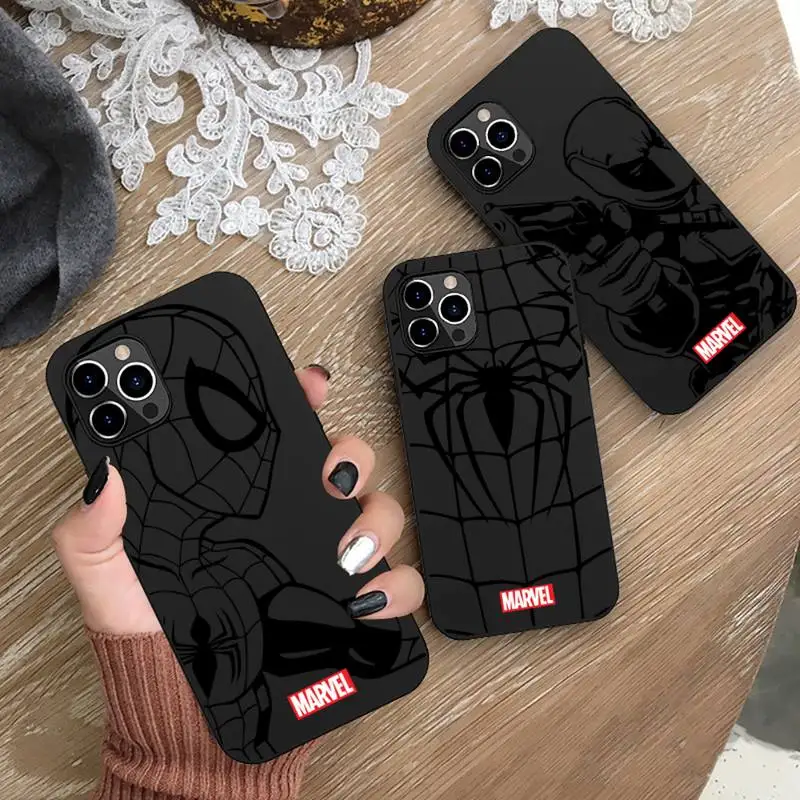 

Marvel Iron Man Spiderman Deadpool Phone Case For iphone 14 13 12 11 Pro XS MAX 8 7 Plus X XR Cover