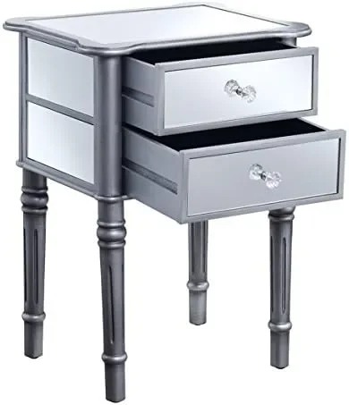 

Coast Mayfair End Table, Silver / Mirror