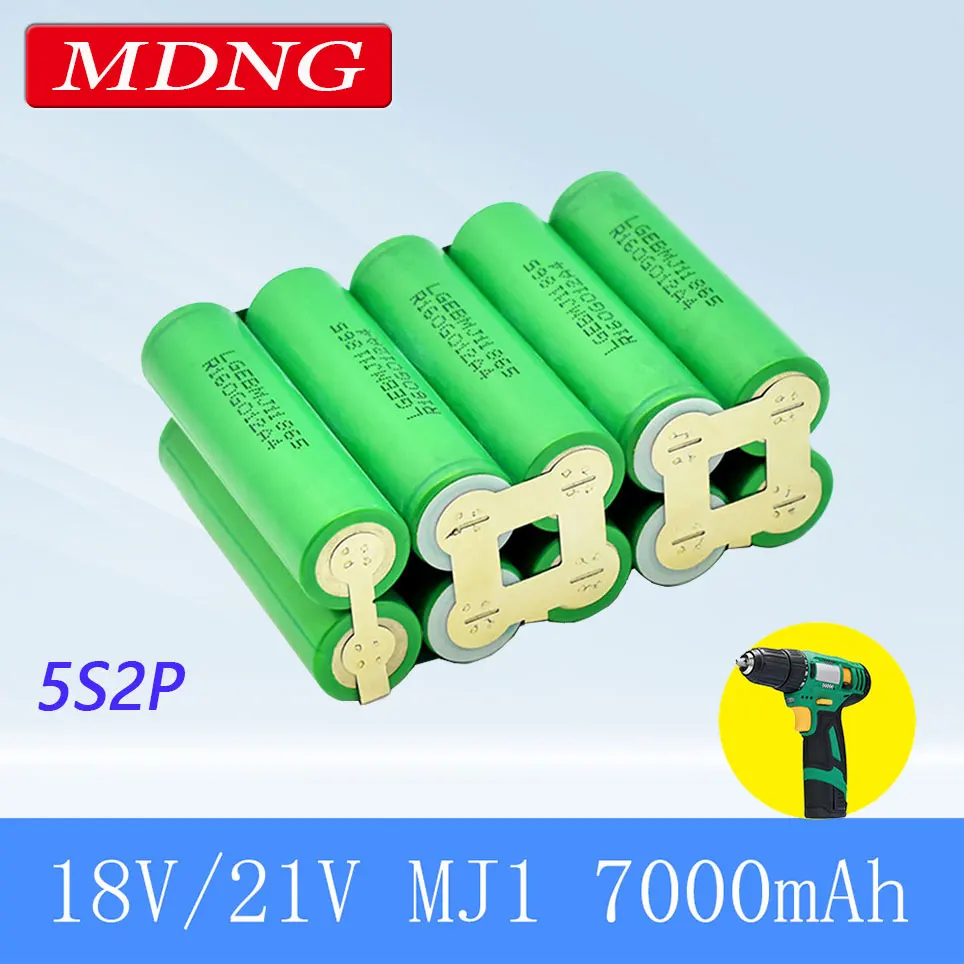 

2s1p 1s3p 3s2p 4s2p 5s2p 8.4v 3.7V 10.8V 16.8v 18V MJ1 Battery Pack 18650 7000 MAh Battery for 18V Screwdriver Battery