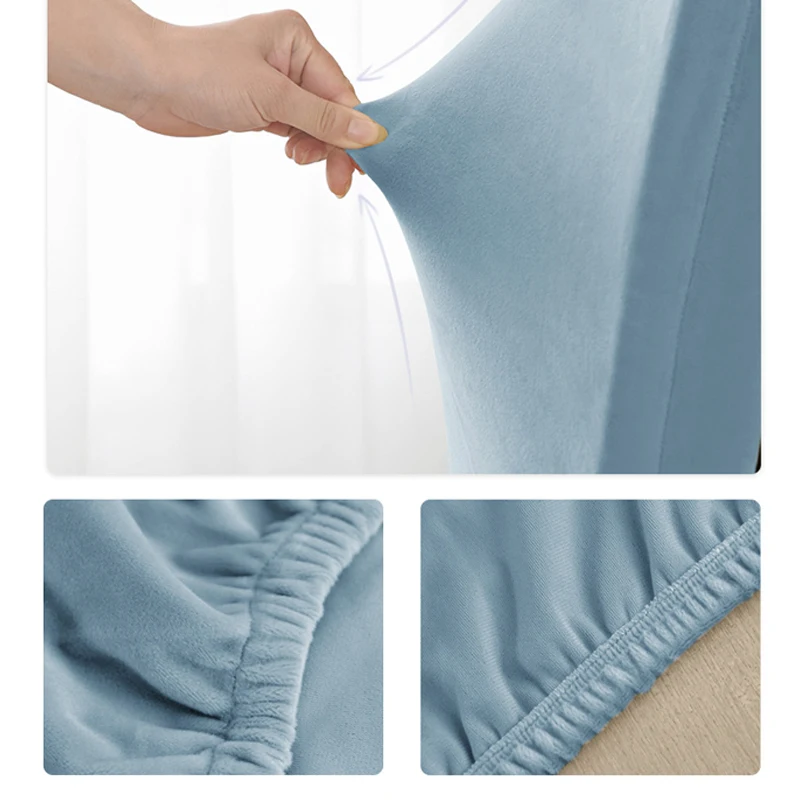 Бархатный Чехол на стул с высокой спинкой мягкие эластичные тканевые чехлы