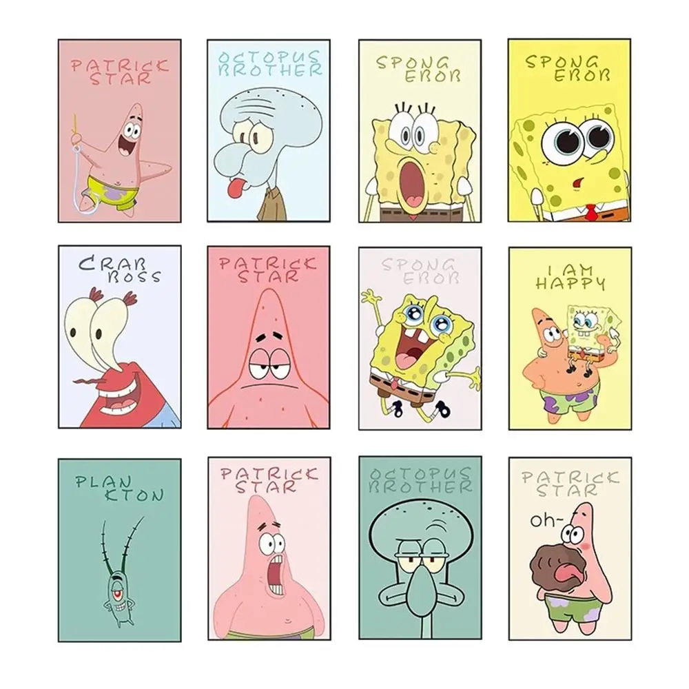 

Cartoon Anime Canvas Painting Sponge Pants Big starfish Poster Wall Art bikini beach Print Mural Children's Room Decoration