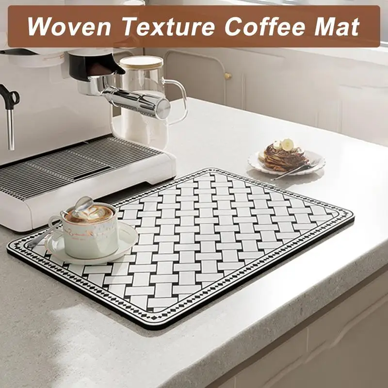 

Coffee Mat Coffee Maker Tray Mat Anti-Slip Coffee Maker Mat Coffee Machine Mat For Kitchen Counter-Coffee Bar Accessories