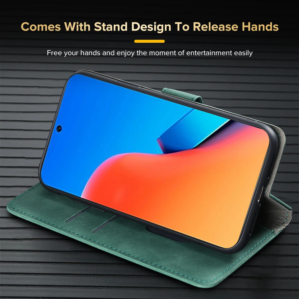 Чехол Redmi12 Магнитный флип-чехол кожаный чехол для Xiaomi Redmi 12 4G 23053RN02A Redmy Radmi со