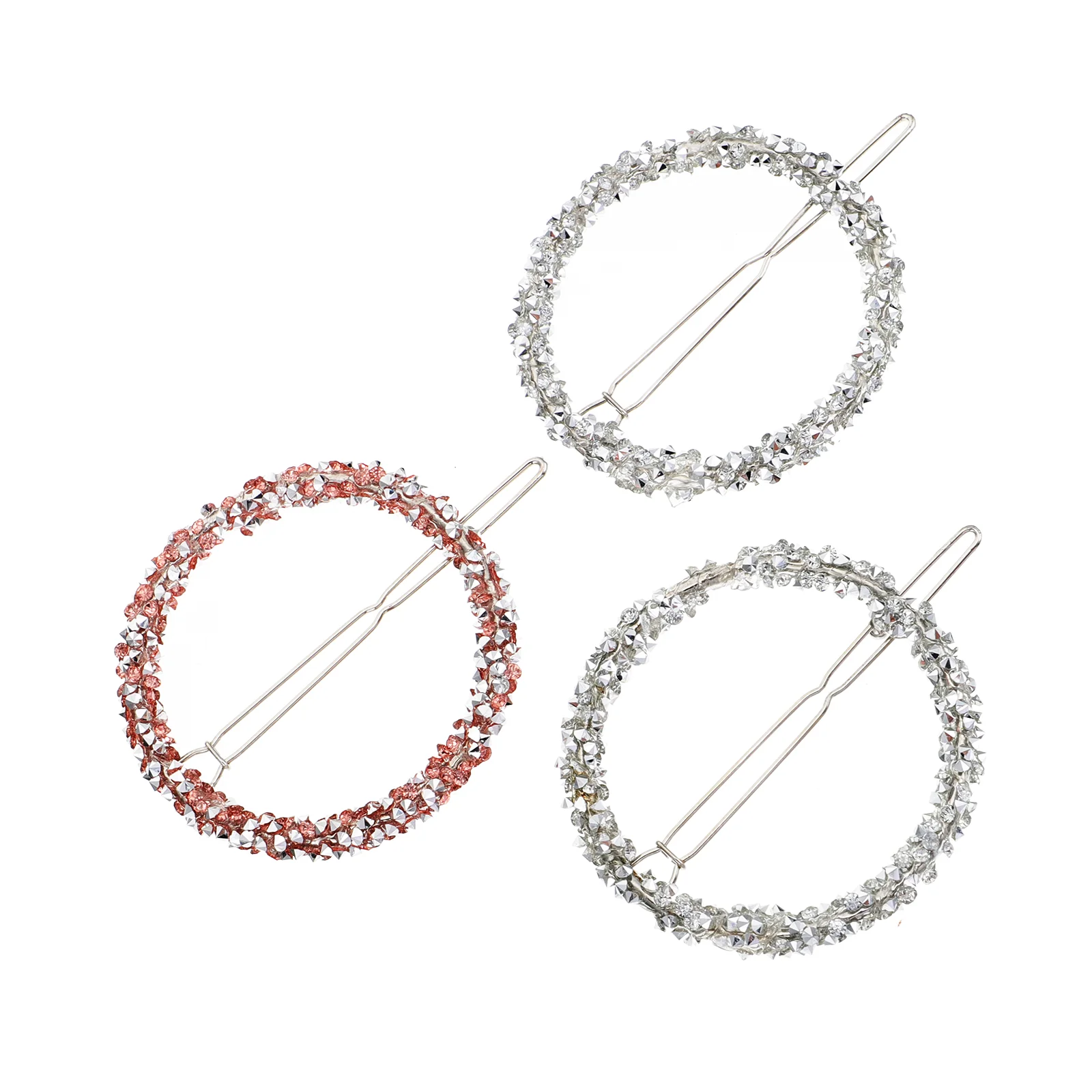 

3 Pcs Flash Hairpin Bridesmaid Accessories Shiny Bobby Rhinestone Alloy Trinket