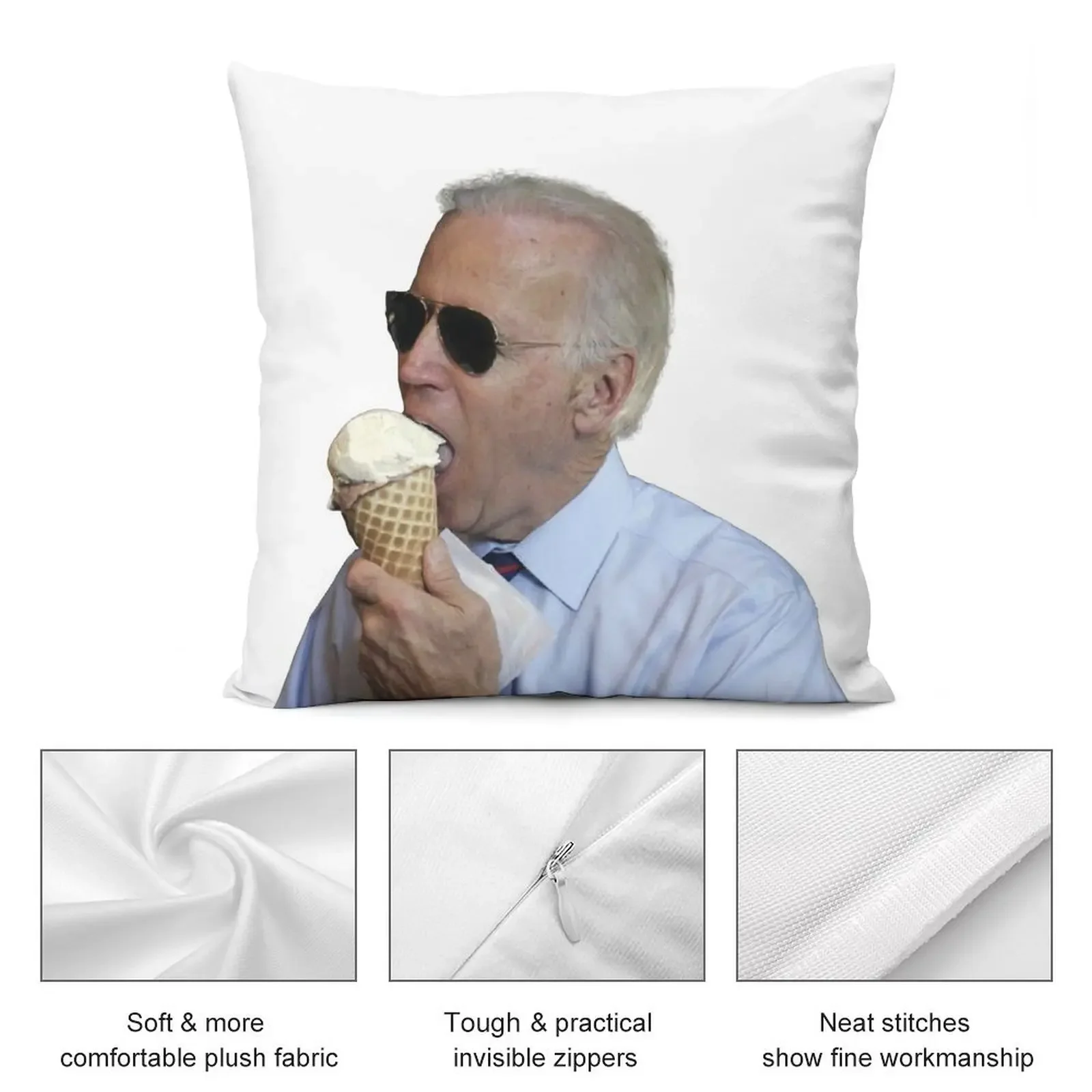 Декоративная наволочка Joe Biden Eating Ice Cream