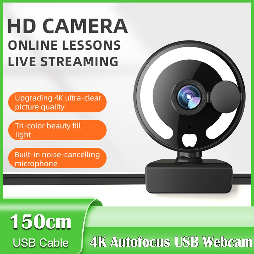 

2K 4K Webcam 1080P PC Web Camera USB Online Webcam With Microphone Autofocus For Live Broadcast Video Calling Conference Work