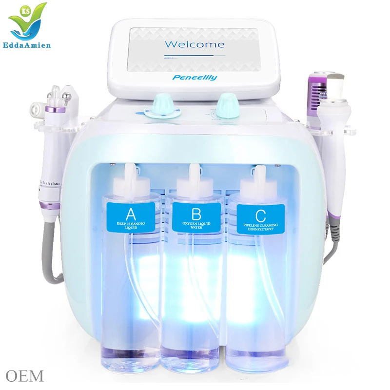 

New portable small bubble skin management analyzer Intelligent 6 in 1 skin management machine Blackhead Removal