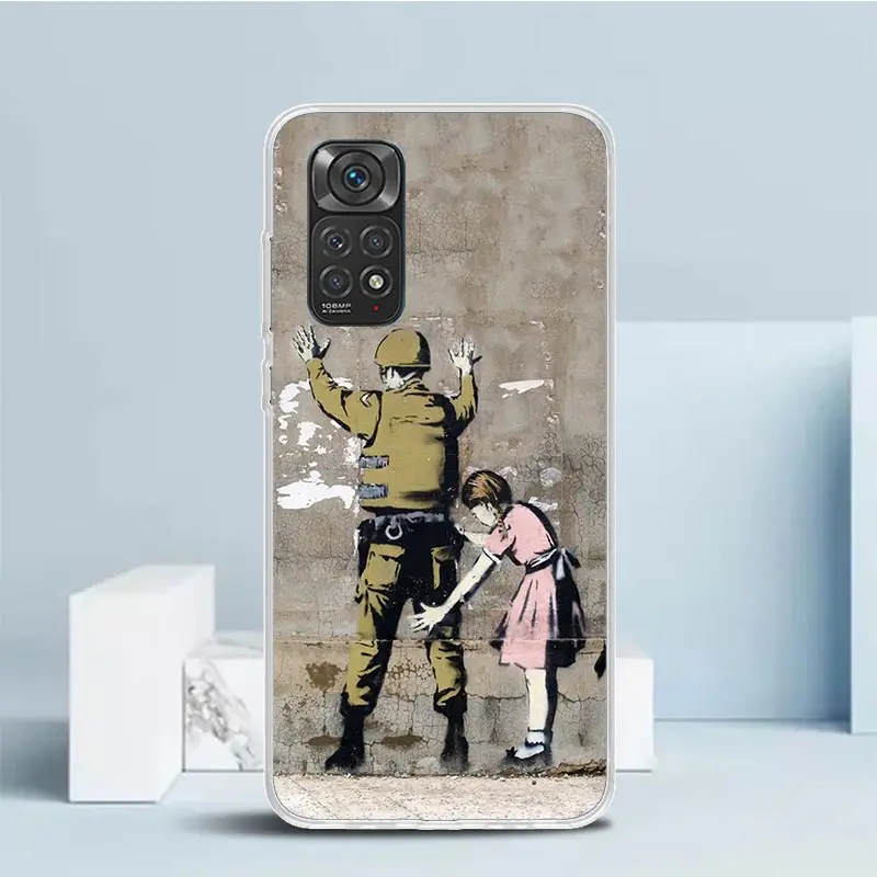 Чехол Бэнкси для телефона с изображением граффити в уличном стиле Xiaomi Redmi Note 13 12S 12