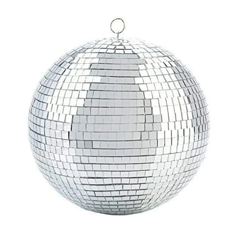 

Зеркальный блестящий шар для дискотеки диаметром 8 дюймов и 20 см, легкий серебристый декор для рождественской вечеринки