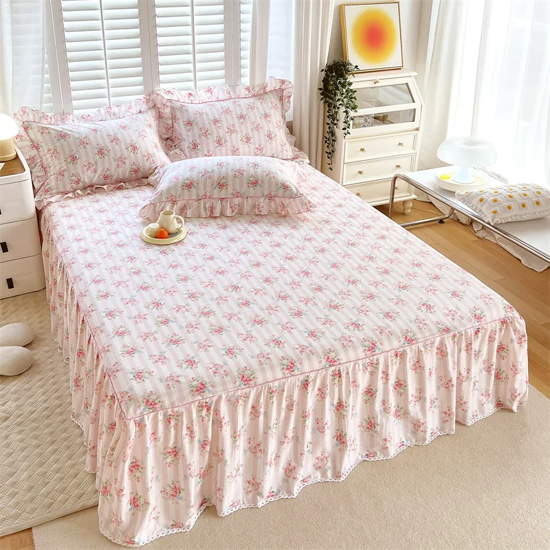 

Bed Skirt Cotton Bedspreads Cover King Queen Size Bedspread on The Bed1.2/1.5/1.8/2.0M Summer Dustproof Bed Sheets Decorations