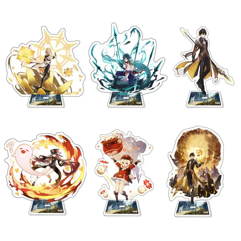 

Genshin Impact Characters Stand Model Plate Mona Xiao Ganyu Tartaglia HuTao Ayaka Dainsleif Game Anime Cosplay Fans Otaku Gifts