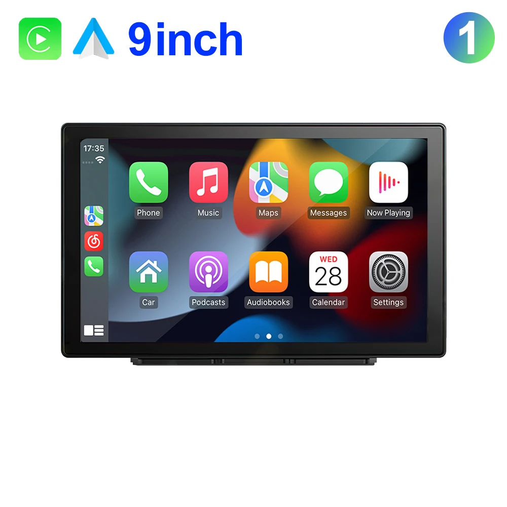 

9-дюймовый Универсальный Портативный Беспроводной Экран Carplay Android Auto Для Автомобиля MP5 Аудио С Bluetooth AUX USB Зад...