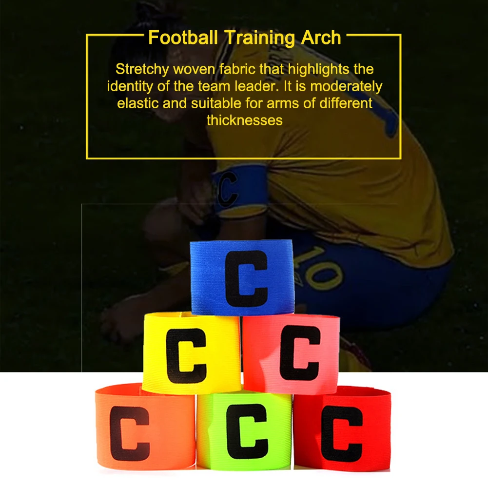 

Leader Match Football Armband Professional Captain Arm Band Bracelet Nylon Adjustable Bright Color Soccer Training Accessories