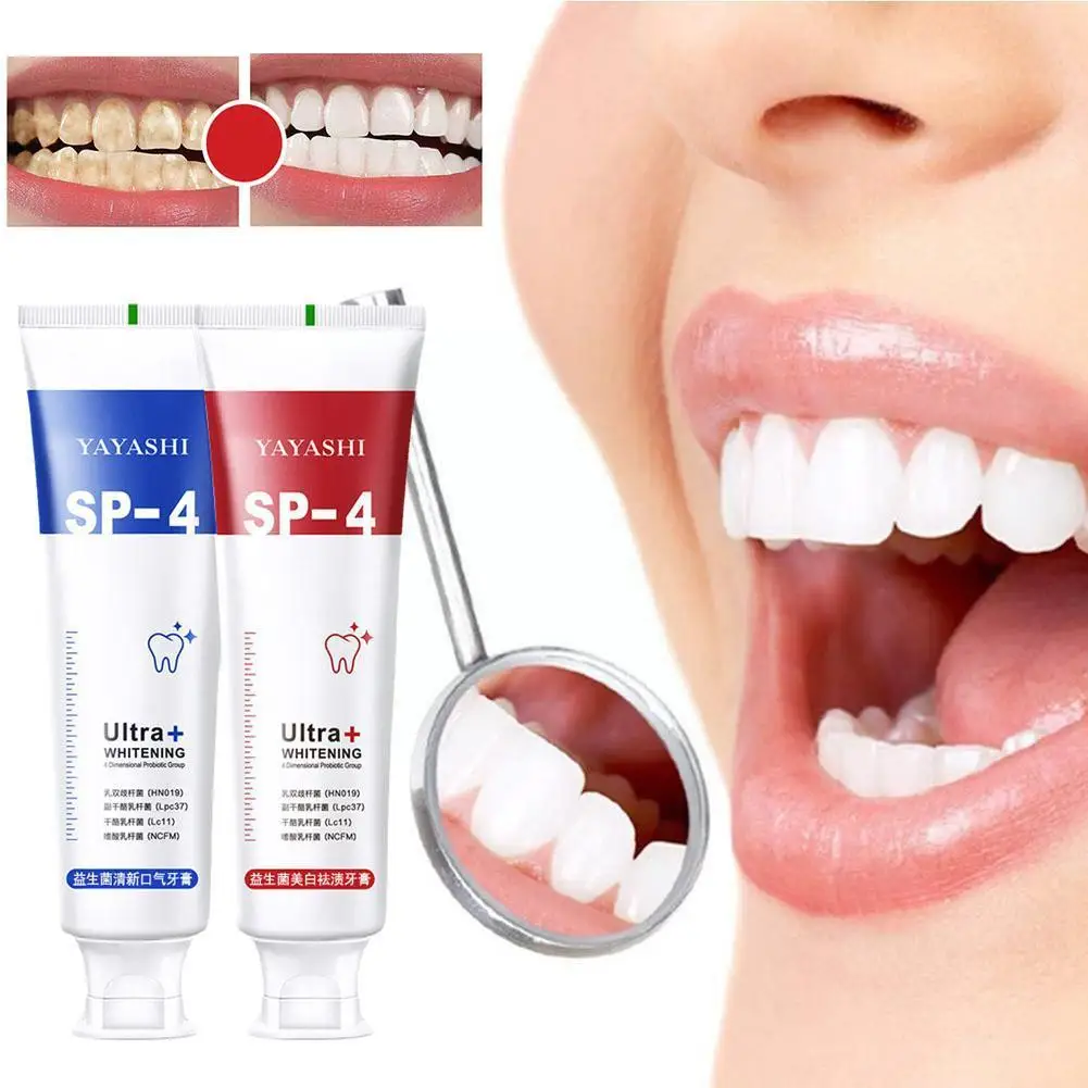 

Probiotic Toothpaste Sp-4 Brightening Whitening Toothpaste 120g Mouth Breath Teeth Gums Health Tooth Cleaning Care Protect S8N6