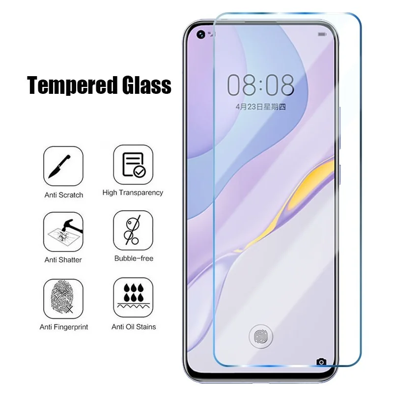 4 в 1 защита экрана с защитой от повреждений для Huawei P40 Lite E 5G P20 Pro закаленное стекло