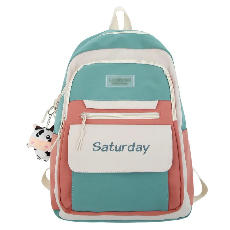 

Fashion Nylon Backpacks for Women 2023 Canvas Bookbag Shoulder Rucksack High School Student Schoolbag Feminina Mochila Travel