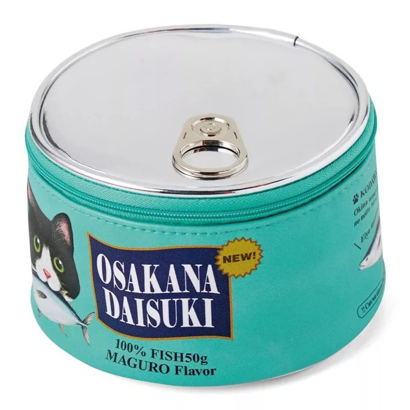 

Large Canned Fish Modeling Cat Pattern Bag Toiletry Organizer Makeup Kit Bag