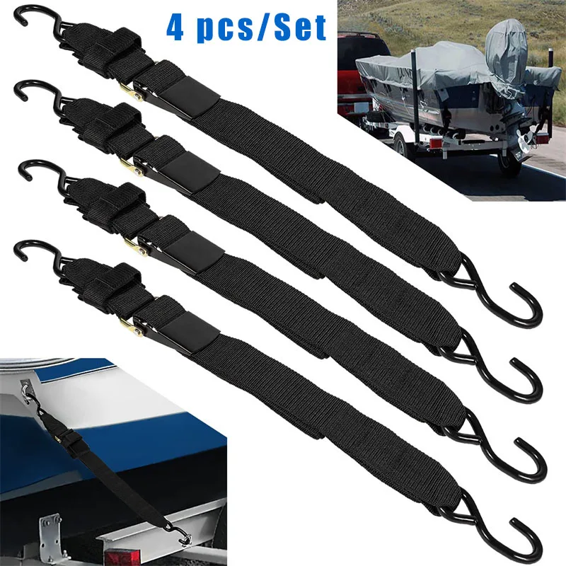 

2" x 48" Adjustable Heavy Duty Strap for Trailering Marine Jet Ski Pontoon 1200 LBS Boat Stretchable Trailer Transom Tie Downs
