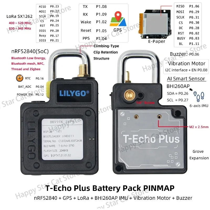 Фото ЛИЛИГО ®   T-Echo Plus NRF52840 SX1262 LoRa L76K/GPS E-paper №5