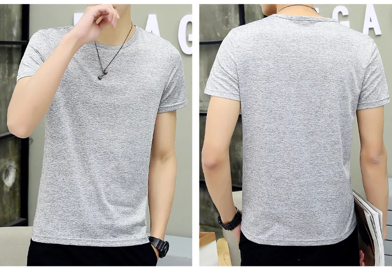 

8929-T-Summer thin men's short-sleeved t-shirt loose breathable T-shirt