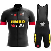 jumbo visma cycling jersey bike clothing mens sets summer 2022 gel shorts bib complete mtb male pro team uniform clothes suit