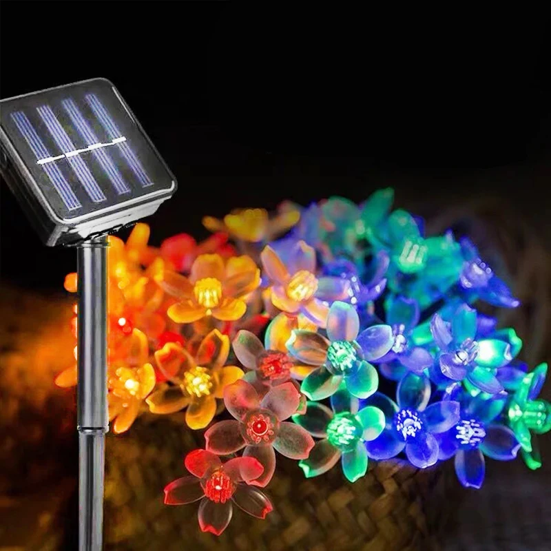 

8 Modes LED Waterproof Cherry Blossom Lamp Home Garden Decoration Solar String Lamp Outdoor Fairy Tale Lamp