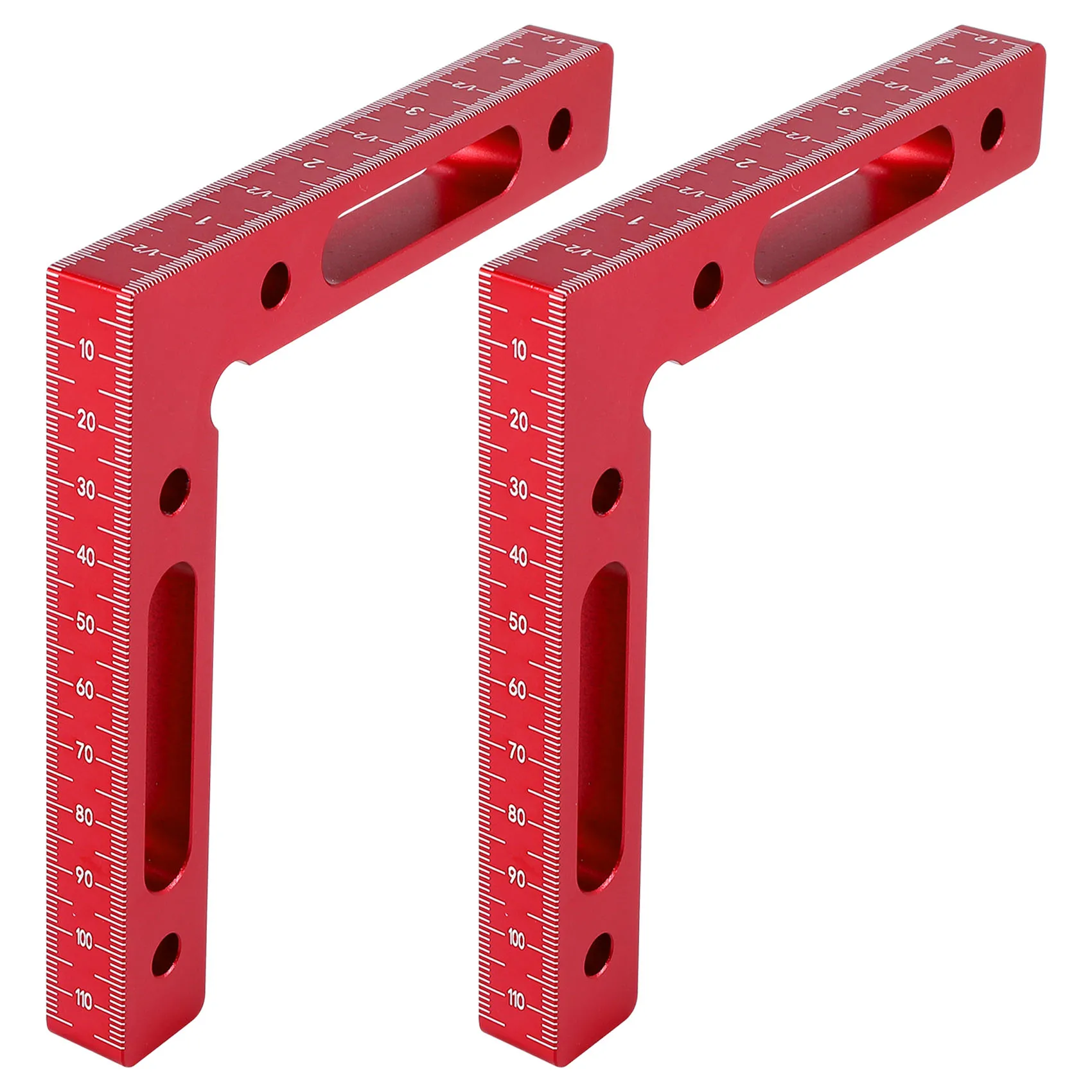 

2 Pcs Aluminium Alloy Positioning Squares Right Angle Woodworking Carpenter Tool Corner Clamping Square