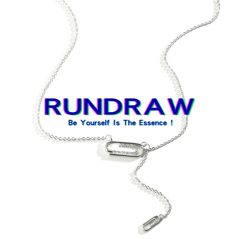 

Rundraw Fashion Silver Color Women Asymmetric Geometry Clavicle Chain Pendant Fashion Necklace Party Gifts Necklace