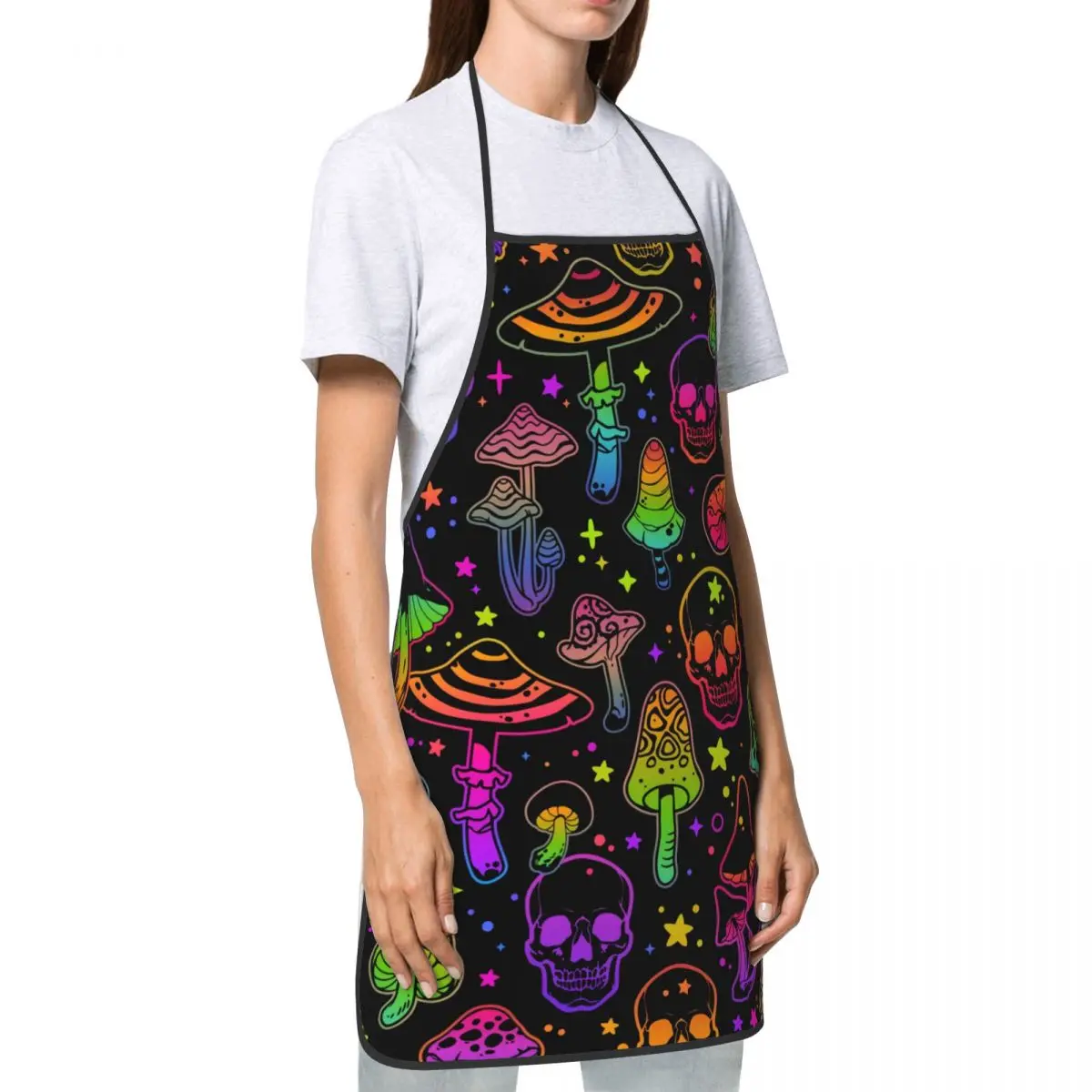 Светящийся фартук с грибами на заказ для женщин и мужчин нагрудник унисекс