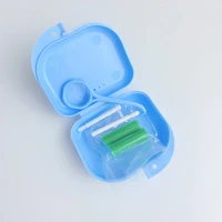 5 colors fake teeth orthodontic case dental retainer mouth guard denture storage plastic box oral hygiene supplies organizer