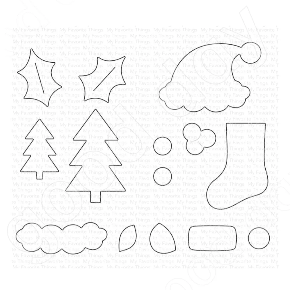 

New Arrival Christmas Complements Metal Cutting Dies Scrapbook Diary Decoration Embossing Template Diy Greeting Card Handmade