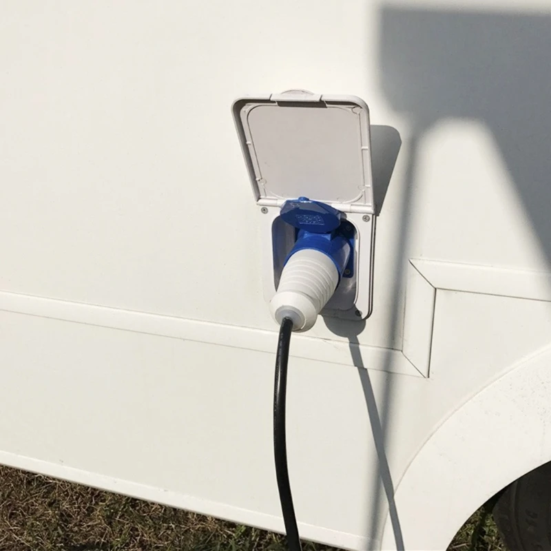 

Mains 220V-250V16A Flush Hook Up Socket Caravans Motorhome RV