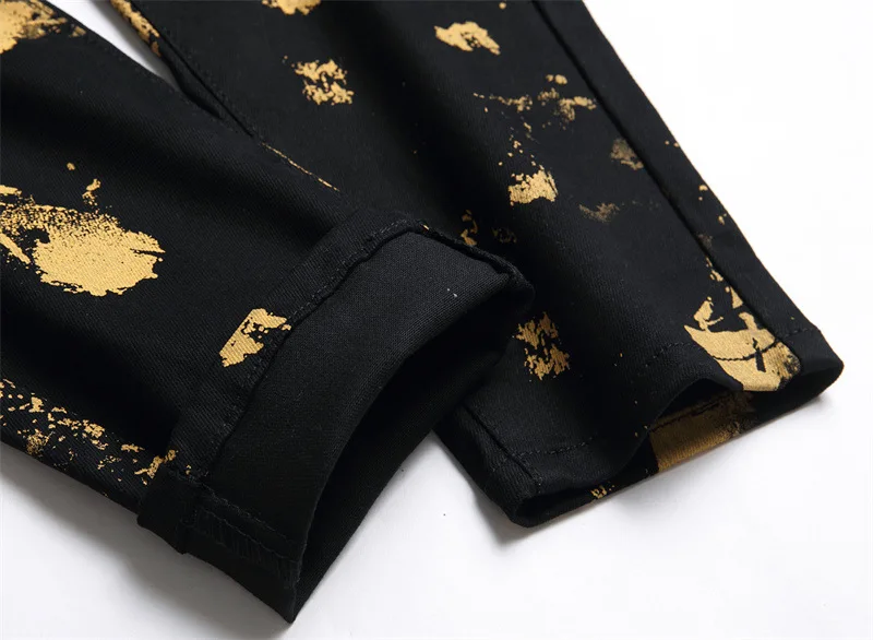 New Summer Street Mens Jeans Digital Printed Cotton Trousers Youth Popular Mid-rise Casual Denim Pants Men