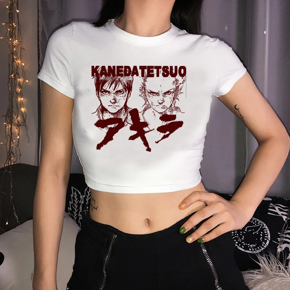 

Футболка akira, винтажная уличная одежда, женский короткий топ, женская футболка с рисунком