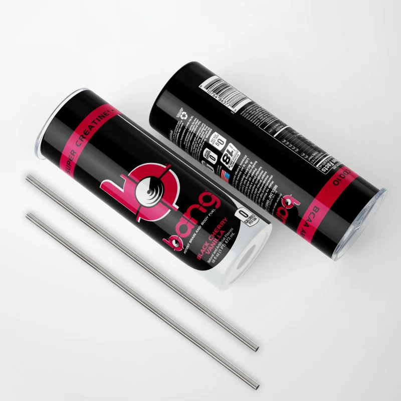 1шт Bang Citrus Twist 20Oz Tumbler Wrap Сублимационный дизайн фирменный
