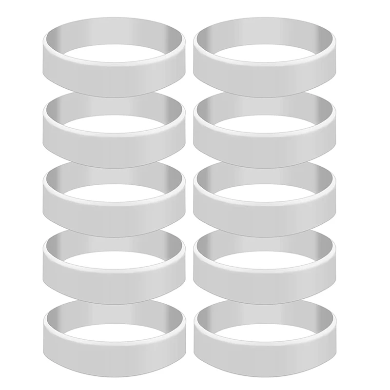 

10 шт. силиконовых лент для сублимационной термоусадочной упаковки, эластичный термостойкий силиконовый рукав (белый)