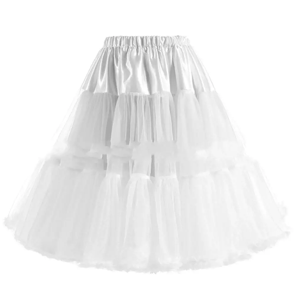 

high quality Boneless Wedding tutu skirts for Petticoat White Black 2023