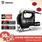Лобзик DEKO 350 Вт, удобный непрерывный режим, электрическая пила с 1 лезвием, шестигранным ключом, 2 угольных щетки, лобзик, электроинструменты