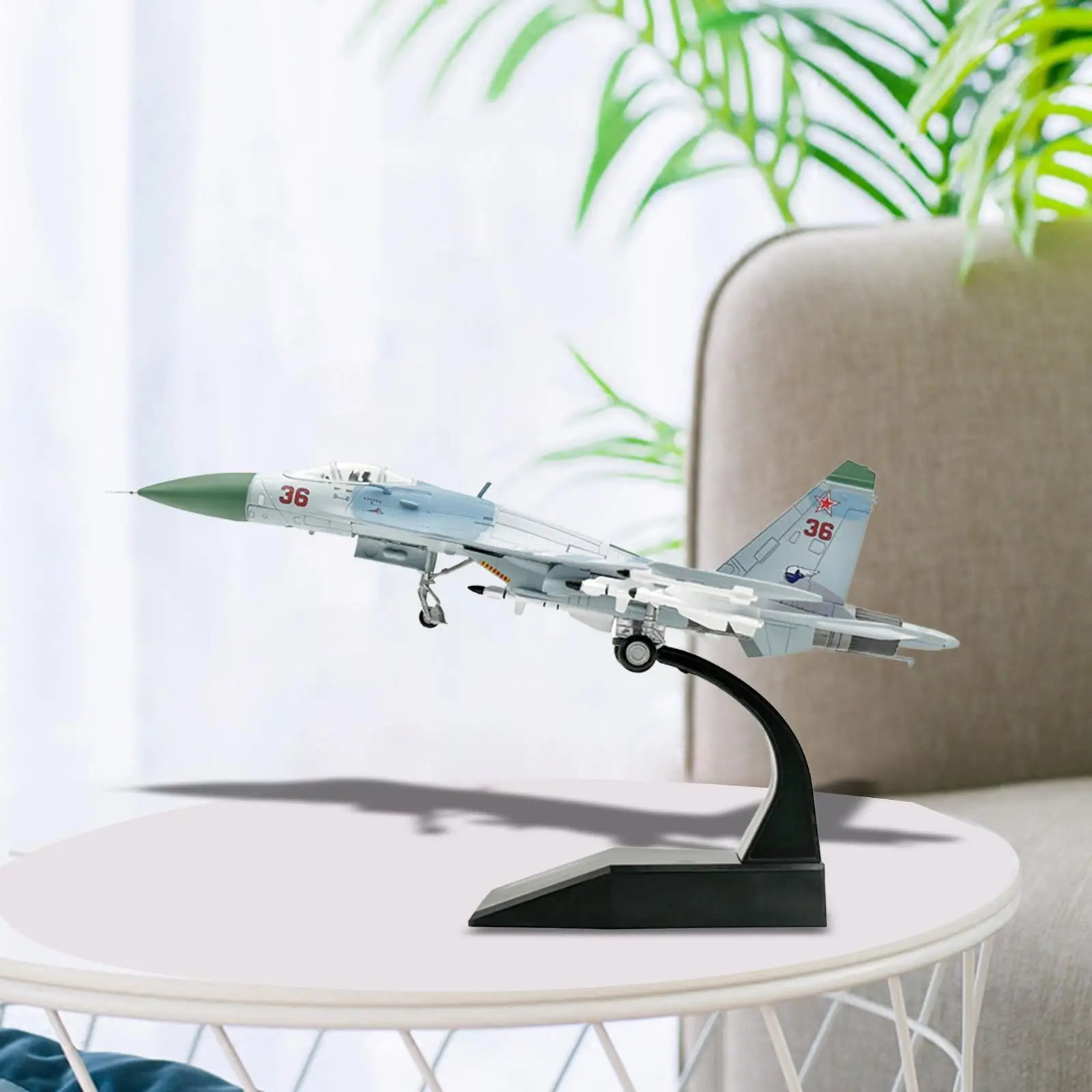 

1:100 SU27 Aircraft Adults Gifts Diecast Model Collection Fighter Ornament for TV Cabinet Home Bar Bookshelf Office