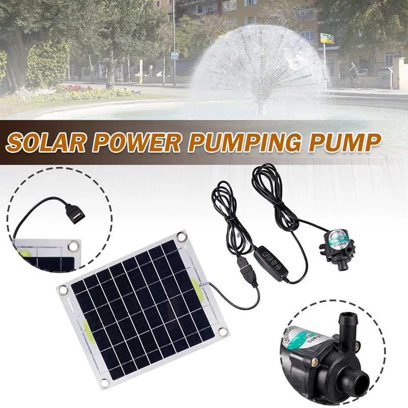 

10W Fountain Panel Pump Garden Decorative PET Solar Power Panel Water Pump Watering System Solar Panel Pump Kits for Pond