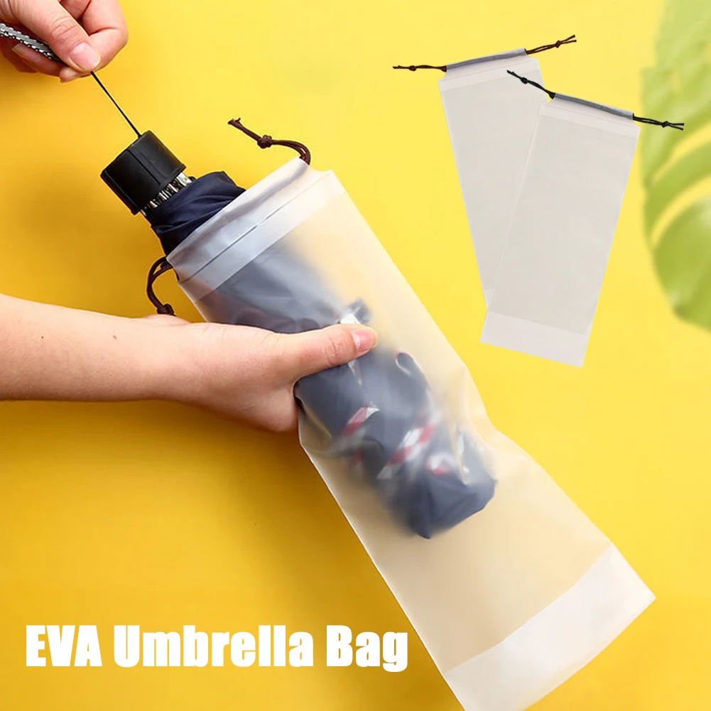 

Матовая прозрачная сумка зонтик EVA, 3 шт., многоразовая портативная водонепроницаемая упаковка зонтиков, Домашний Органайзер